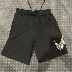 Black Graphic Men's Shorts